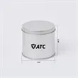 Silver Round Tin Box with Flat Lid (2.56*2.36 Inches)