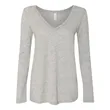 BELLA + CANVAS Women's Flowy Long Sleeve V-Neck Tee