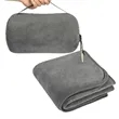 2-in-1 Foldable Flannel Travel Blanket (Airplane Use)