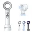 Rechargeable handheld bladeless fan with digital display