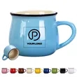 Colorful 11oz tea cup ceramic coffee mug with handle