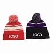 Two Tone Pom Pom Beanie Cap