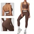 Fashion Solid Color Halter Neck Yoga Set For Workout Running