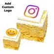 12 Handmade Crispy Rice Treats with Custom Fondant Logos