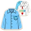 4" Long Sleeve Shirt Shaped Logo Sugar Cookie