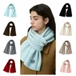 Women's Solid Color Wool Blend Scarf for Winter Outdoor Wear