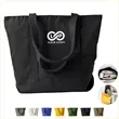 Large Capacity Customizable Cotton Canvas Tote Bag with Zipp
