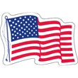 White Vinyl Die-Cut Flag - 3.75" x 2.5625"