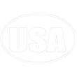 USA Pro-Cut Vinyl Lettering - 6" x 4" Oval
