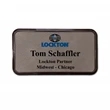 Leather Name Badge with Frame 1.5 x 3 in.