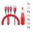 3-in-1 USB Charging Cable Braided Nylon