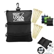 Zippered Golf Valuables Pouch 3 Pocket Tee Ball Bag