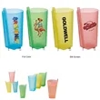 12/16 oz Frosted Plastic Straw Cup with Built-In Straw