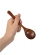 Elegant Handcrafted Natural Wood Soup Coffee Dessert Spoon
