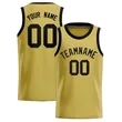 Custom Old Gold Sequined Tops Athletic Basketball Jersey