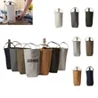 Washed Kraft Paper Single Bottle Wine Tote Bag