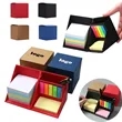 Foldable Memo Pad Box Sticky Notes Cube Set with Pen Holder