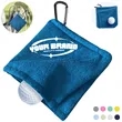 Portable Microfiber Fabric Golf Towels Clip With Carabiner