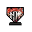 Homeplate Shape Wood Trophy Awards