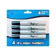 BigBox Dry Erase Markers - 4 Pack Black Chisel Tip