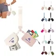 Portable Dual Pouch Wristlet Wallet With Zipper