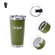 20 oz. Stainless Steel Tumbler with Straw
