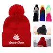 Children Winter Warm Headwear Knit Fold Pom Beanie Hat