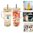 Bamboo Lids Glass Cups