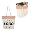 Jute Accent 12oz Cotton Canvas Rope Tote
