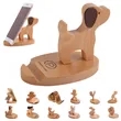 Cute wooden cellphone holder stand for desk office school