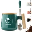 12oz ceramic coffee mug with lid and spoon for office home