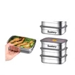 50.72 oz stainless steel food storage box with lid