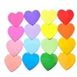 Heart-shaped sticky note