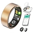Fitness Tracking Smart Ring with Charging Case