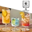 Cocktail juice party clear short stemmed goblet wine glasses