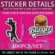 100 Customizable 2X2'' Die-Cut Stickers