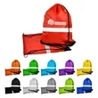 Reflective Polyester Drawstring Backpack