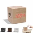 Wooden electronic alarm clock cube for home decor gift