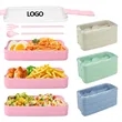 Wheat Straw Portable Three Layers Lunch Box