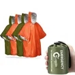 Emergency Rain Poncho Reusable Raincoat with Carry Bag