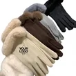 Winter Warm Gloves Faux Fur Cuff Touchscreen Compatible