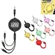 Retractable 3-In-1 Silicone Charging Cable