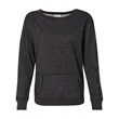 J. America Women's Glitter French Terry Wide Neck Sweatshirt