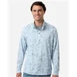 HUK Men's Airweight KC Printed Quarter-Zip Pullover