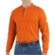 Bulwark Men's Long Sleeve Tagless Henley Shirt