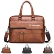 PU leather laptop bag briefcase vintage for office business