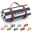 Picnic blanket with carry strap portable for camping beach