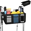 Walker basket with cup holder large foldable for rollator
