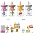 13.5 oz Flower Glass Tumbler with Straw Tea Infuser Dust Cap