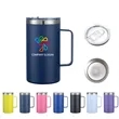 24oz Stainless Steel Insulated travel mug with Handle and Sl